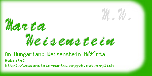 marta weisenstein business card
